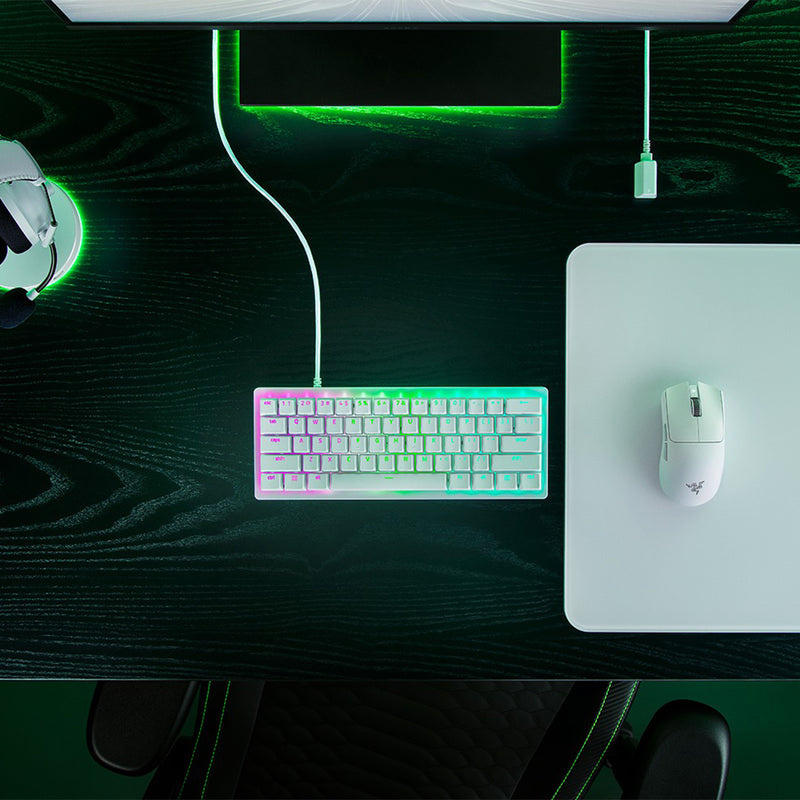 Razer Huntsman V3 Pro Mini 60% Analog Optical Esports Keyboard (White)