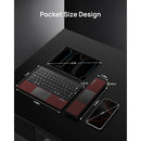 Harmonica Z01 Tri-Fold Keyboard with Touchpad (Wine Red)