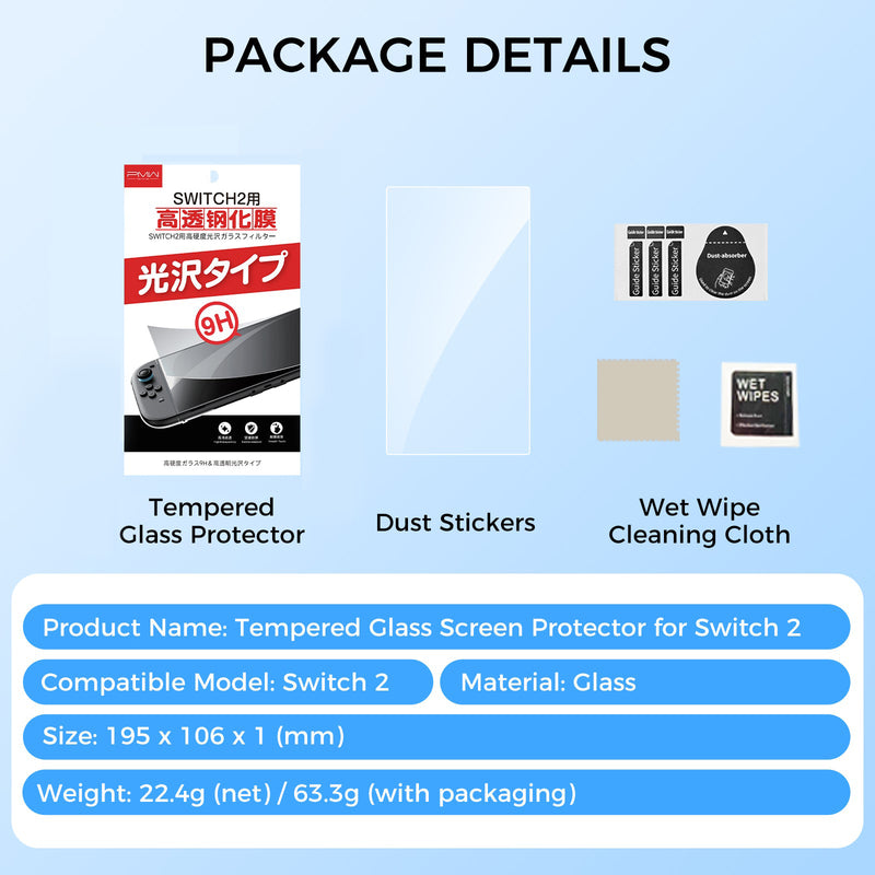 PMW High Transparency Tempered Glass for Nintendo Switch 2 (L1154)