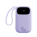 Baseus EnerFill FC31 Qpow 3 Digital Display Power Bank with Built-in USB-C + iP Cable 20000mAh 45W
