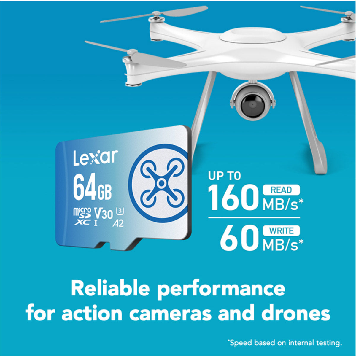 Lexar FLY microSDXC UHS-I C10 U3 V30 A2 160MB/s Read Memory Card | DataBlitz