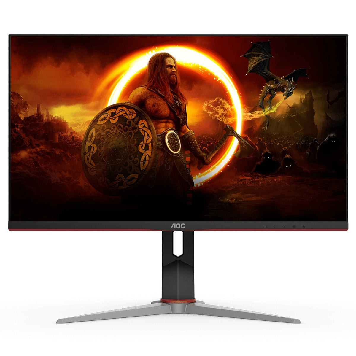AOC U28G2X 28" 4K (3840x2160) 144Hz 1ms MPRT DisplayHDR 400 AMD Freesync Premium IPS Gaming Monitor (Black/Red)