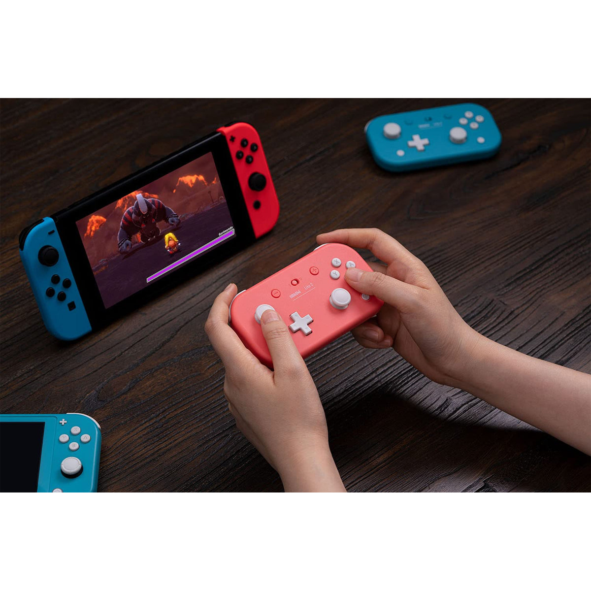8Bitdo Lite 2 Bluetooth Gamepad (Switch/Android/RaspBerry Pi) (Pink, Turquoise)