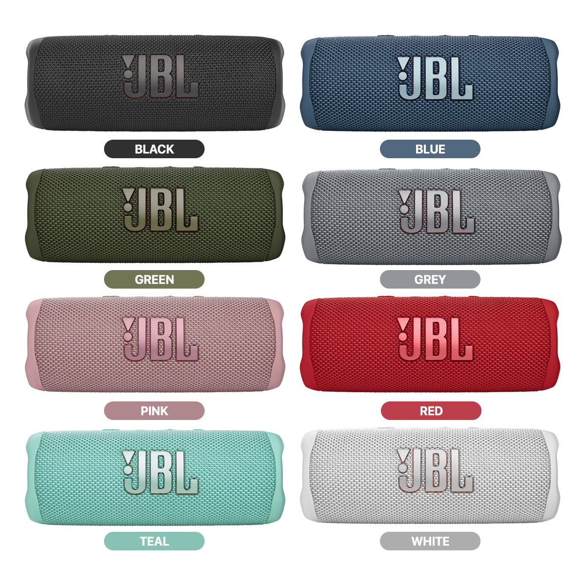 JBL Flip 6 Portable Waterproof Speaker (Black, Blue, Green. Grey, Pink, Red, Teal, White)