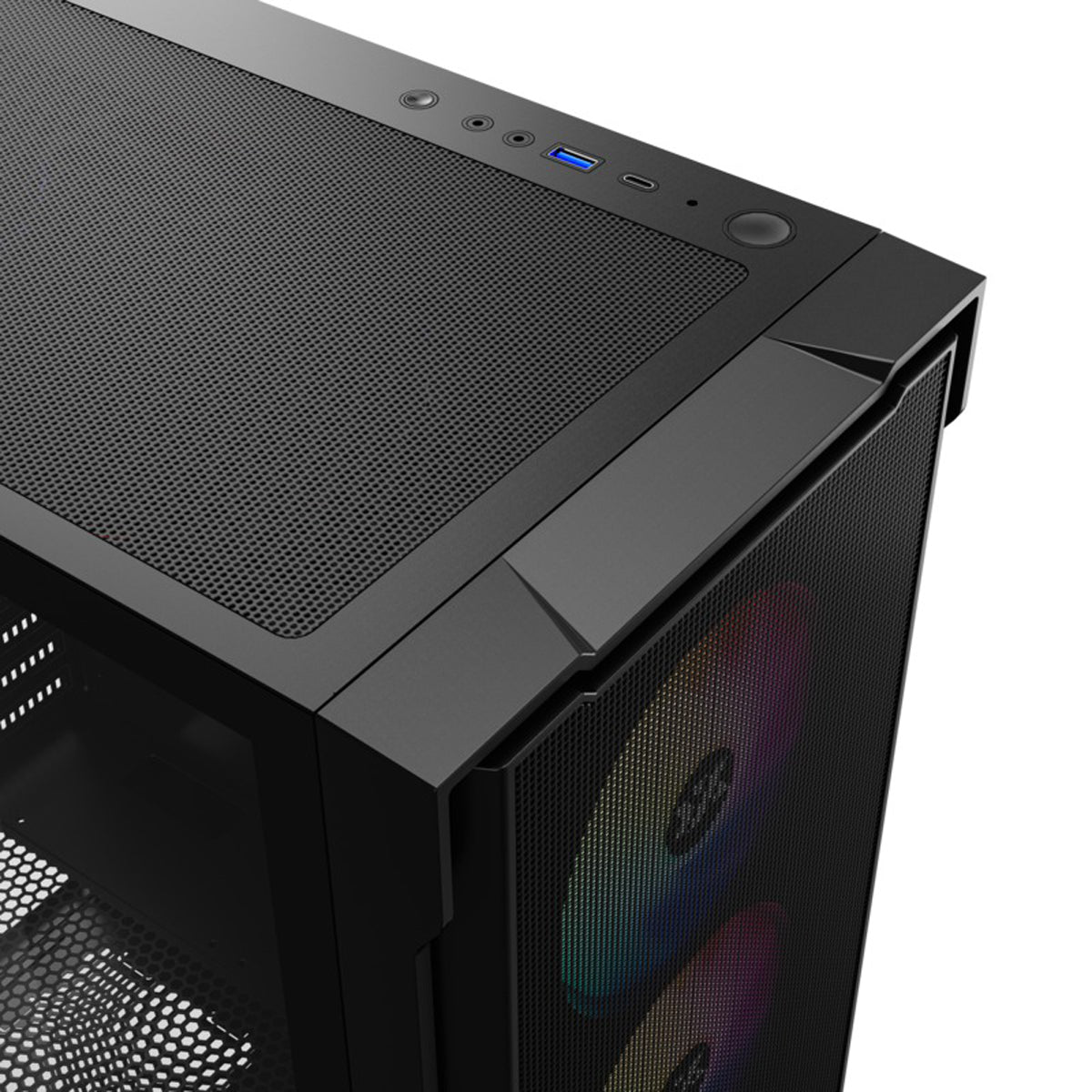 XYZ Airone 300 X MESH ATX PC Case with 6 Pre-Installed 120mm ARGB Fans 