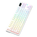 Ajazz AK870 V2 RGB Tri-Mode 87-Keys TKL Gasket-mounted Hot Swappable Mechanical Keyboard (White Contour) (Maillard Switch)