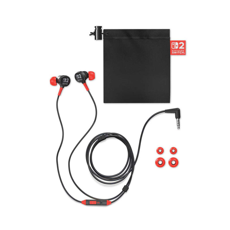 PowerA Wired Earbuds for Nintendo Switch 2 (Black)