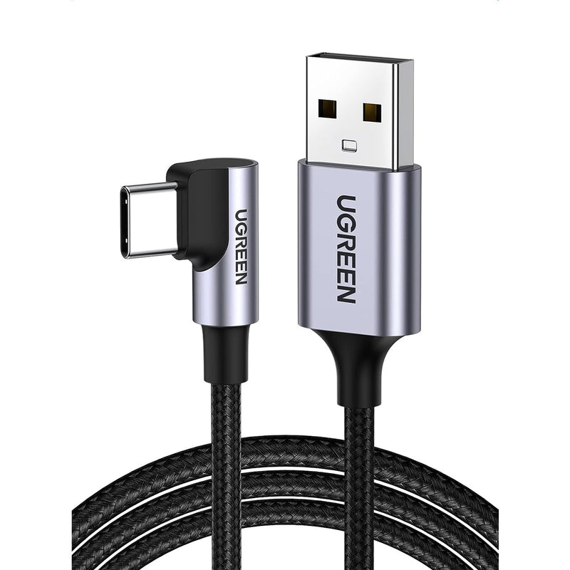 UGreen Right Angle USB-A to USB-C Data Cable - 1M (Space Gray)