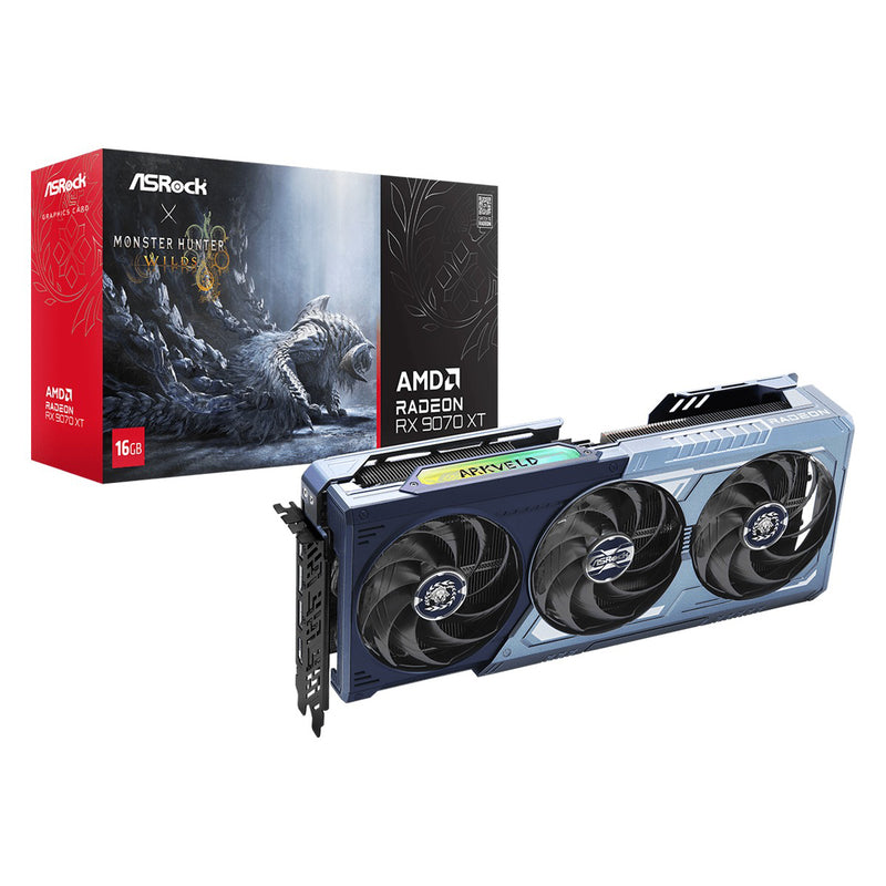 ASRock AMD Radeon RX 9070 XT Monster Hunter Wilds Edition 16GB GDDR6