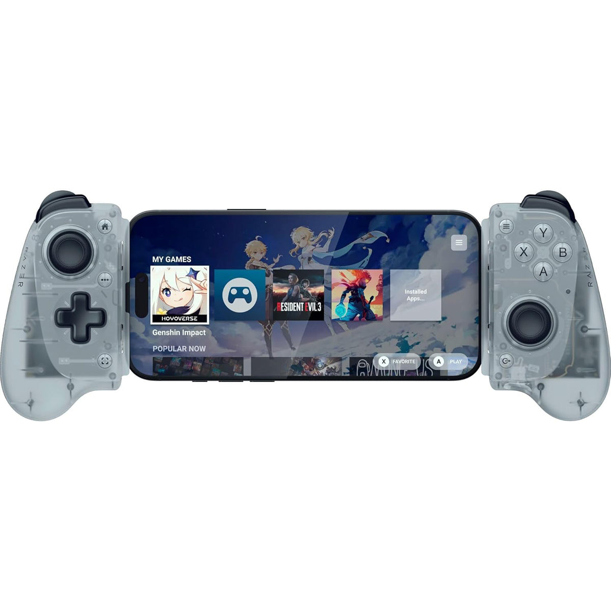 Razer Kishi V3 USB-C Gaming Controller for Android & iPhone (Black, Phantom White)