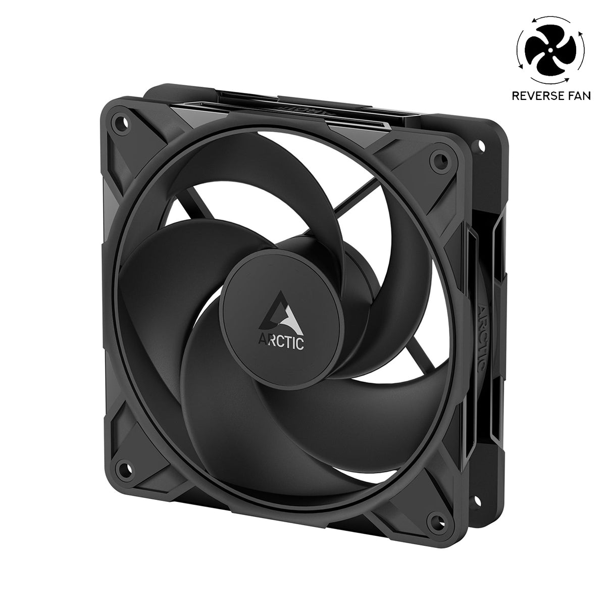 Arctic P12 Pro Reverse 120mm PWM Single Fan with Cable Splitter (Black) (ACFAN00331A)