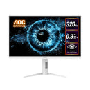 AOC Q27G4SL/WS/69 27" QHD (2560x1440) 320Hz 0.3ms MPRT/1ms GTG Fats IPS Circular Polarized Gaming Monitor with Tilt, Height, Swivel & Pivot Adjustment (White/Silver)