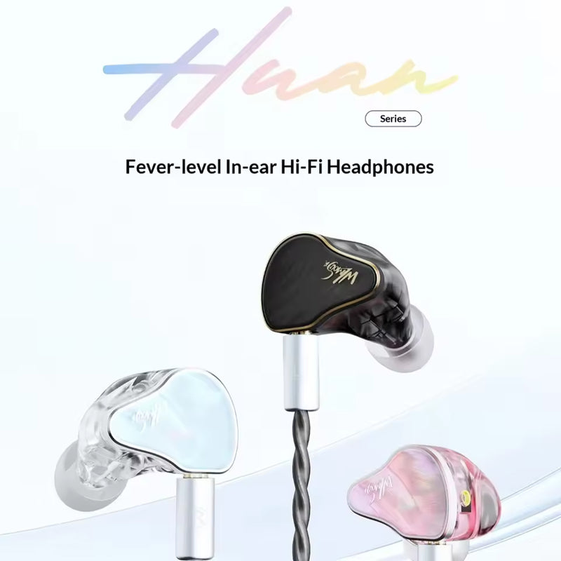 WLMouse HUAN IEM Headphones (Black, Pink, Blue)