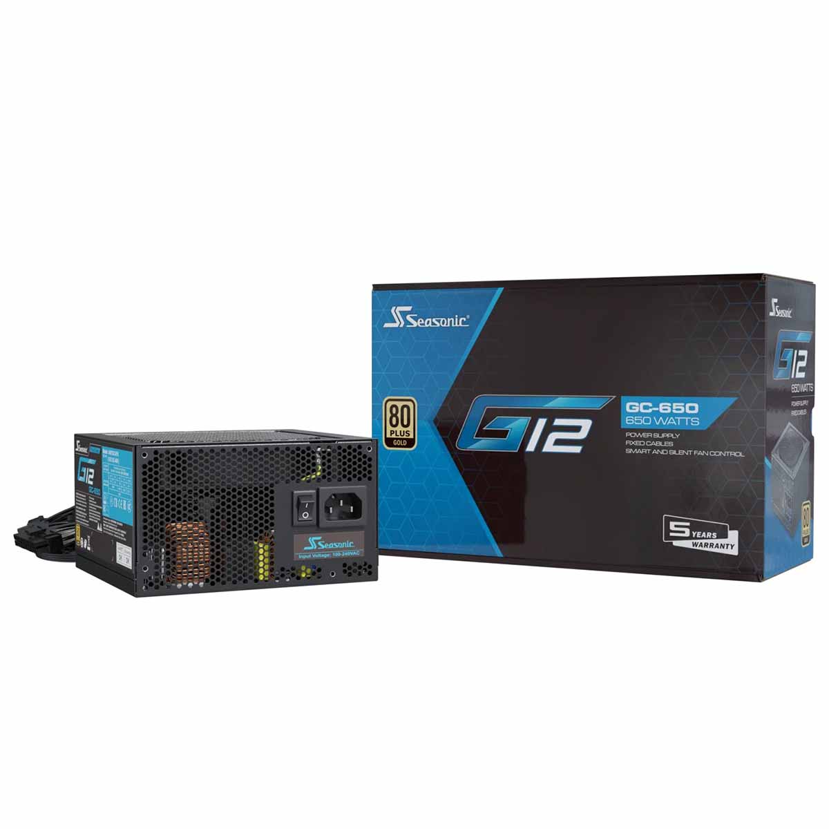 Seasonic G12 GC-650 (ATX 2.4) 650W 80+ Gold Fixed Cables Power Supply (SSP-650RT2)