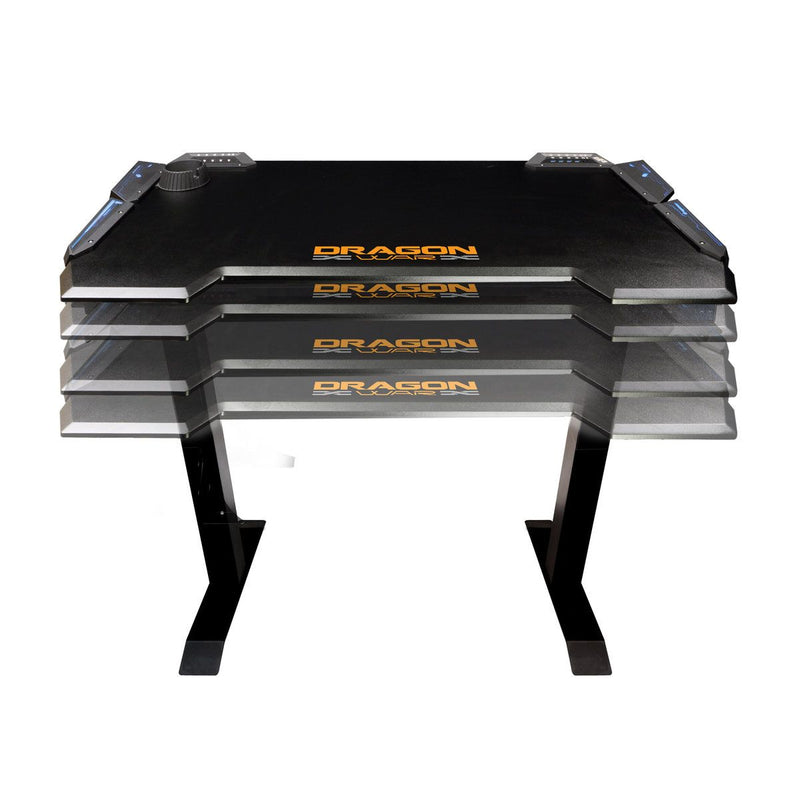 DRAGONWAR HEIGHT ADJUSTABLE RGB LIGHT EFFECT GAMING DESK 2 FOLD (GT-007) - DataBlitz