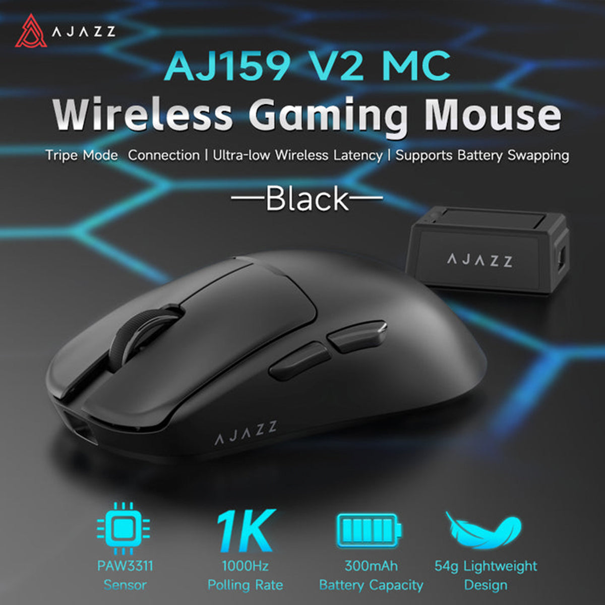 Nacodex x Ajazz AJ159 V2 MC Tri-Mode Gaming Mouse | DataBlitz