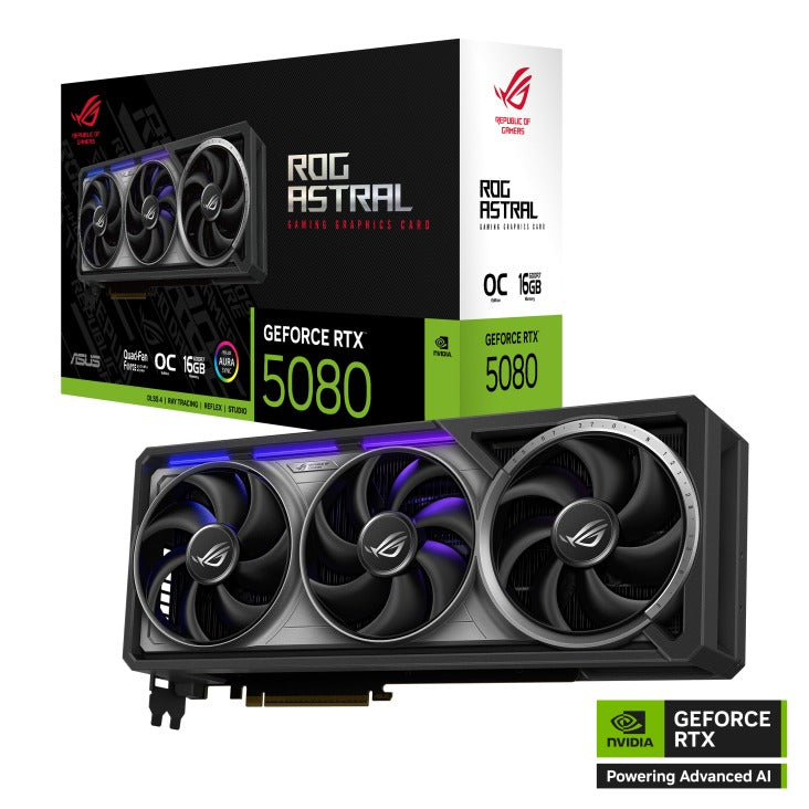 Asus ROG Astral GeForce RTX 5080 16GB GDDR7 OC Edition Gaming Graphics Card