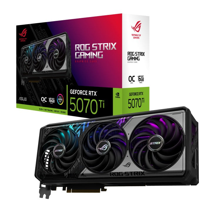 Asus ROG Strix GeForce RTX 5070 Ti OC 16GB GDDR7 Gaming Graphics Card