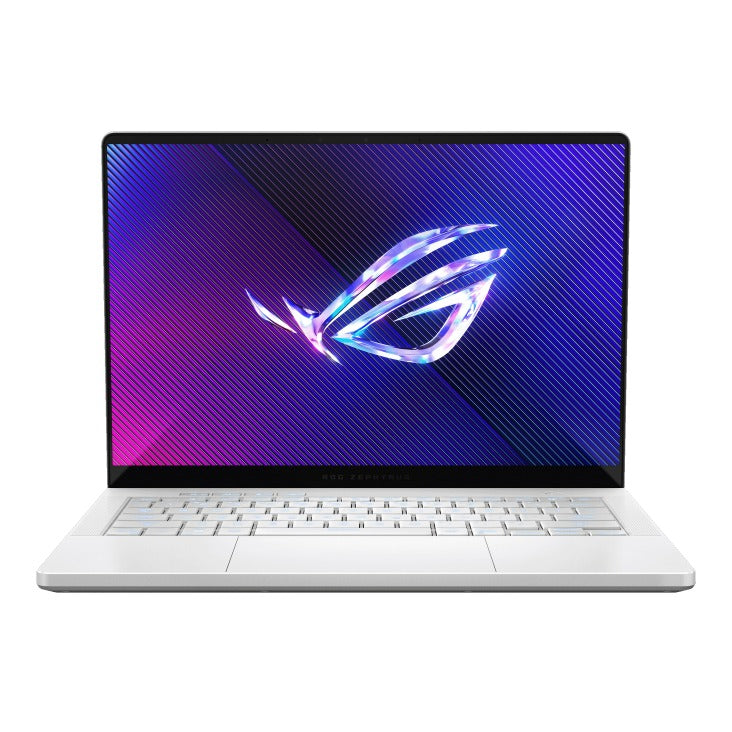 Asus ROG Zephyrus G14 GA403UI-QS065WS Gaming Laptop (Platinum White) | 14" 3K (2880x1800) OLED 120Hz | R9-8945HS | 32GB RAM | 1TB SSD | RTX 4070 Windows 11 Home | ROG Zephyrus G14 Sleeve (2024) | ROG Impact Gaming Mouse | Type-C PD Adapter