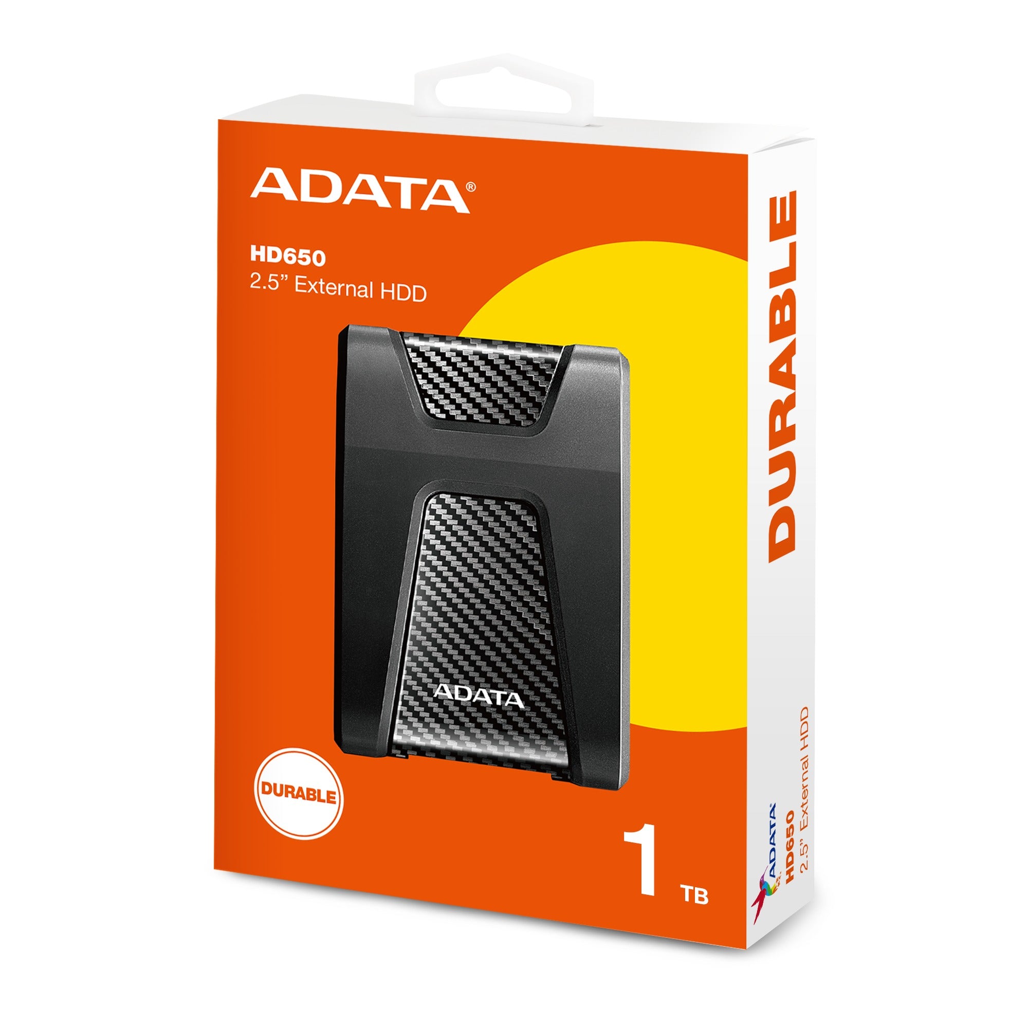 Adata HD650 Durable 2TB 2.5" External Hard Drive (Black, Blue, Red)
