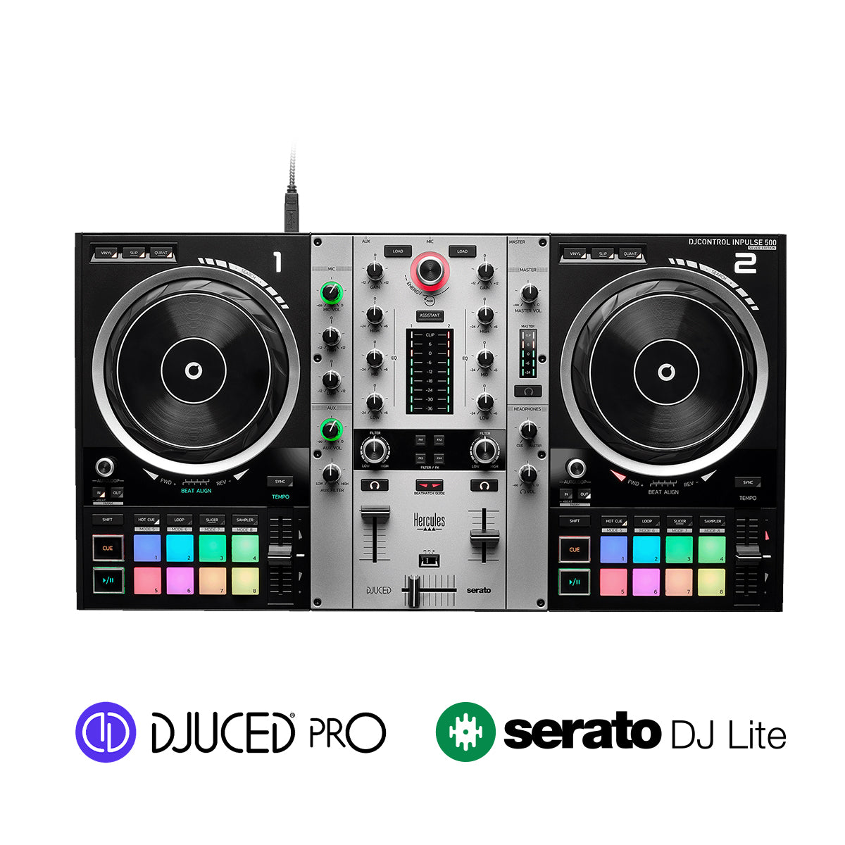Hercules DJControl Inpulse 500 Silver Edition Controller (4781060)