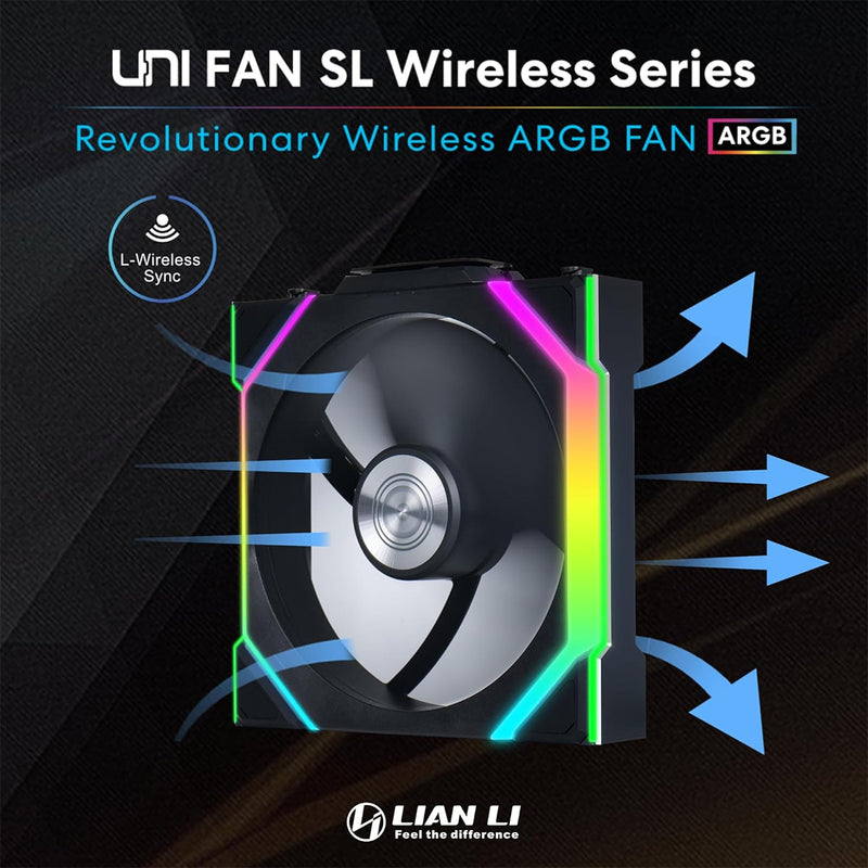 Lian Li Uni Fan SL Wireless 120 ARGB - Single Pack (Black) (12SL1W1B)