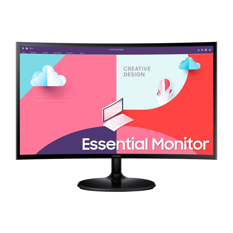 Samsung S3 LS27C360EAEXXP 27" FHD 75HZ Essential Curved Monitor (Black)