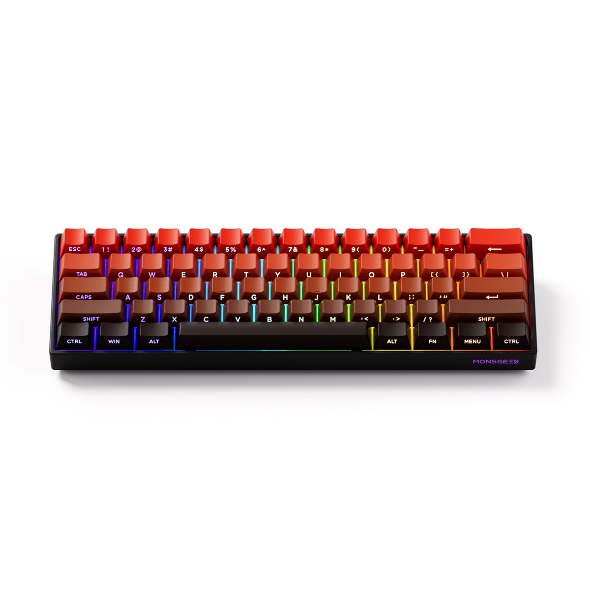 MonsGeek FUN60 Pro SP Shine-Through Blaze Gradient Multi-Mode RGB Mechanical Keyboard