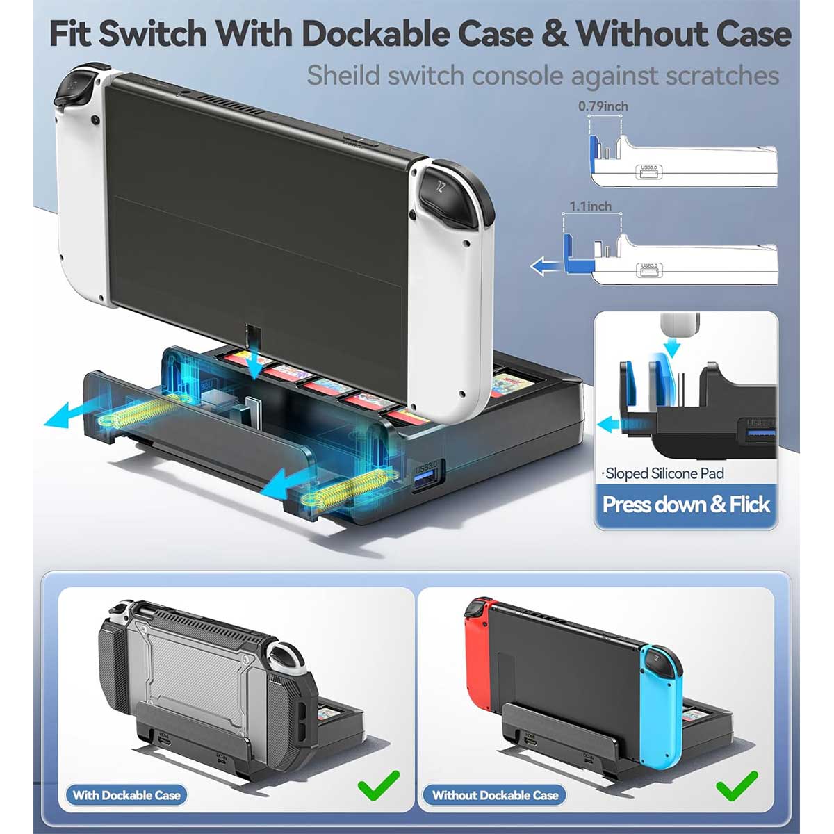 NSW TV Docking Station With 10 Game Slot For Switch / Switch OLED (NG-SW279)