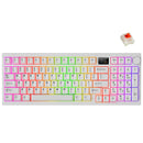 Tecware Spectre 96 RGB Tri-Mode 96-Key Gasket Mounted Mechanical Keyboard with Customizable LCD Display & Volume Knob (White) 