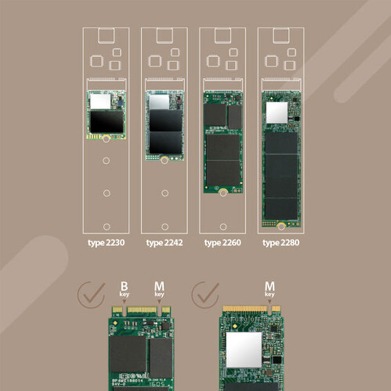 Transcend M.2 PCIe/SATA SSD Enclosure Kit (TS-CM10G)