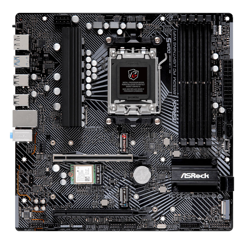 Asrock B650M PG Lightning Wifi DDR5 Phantom Gaming AM5 Motherboard