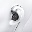 SIMGOT SuperMix 4 1DD + 1BA + 1 Planar + 1PZT Hybrid Drivers Earphones (Black)