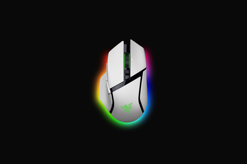 Razer Basilisk V3 Pro 35K Fully Customizable Wireless Ergonomic Gaming Mouse (Black, White)