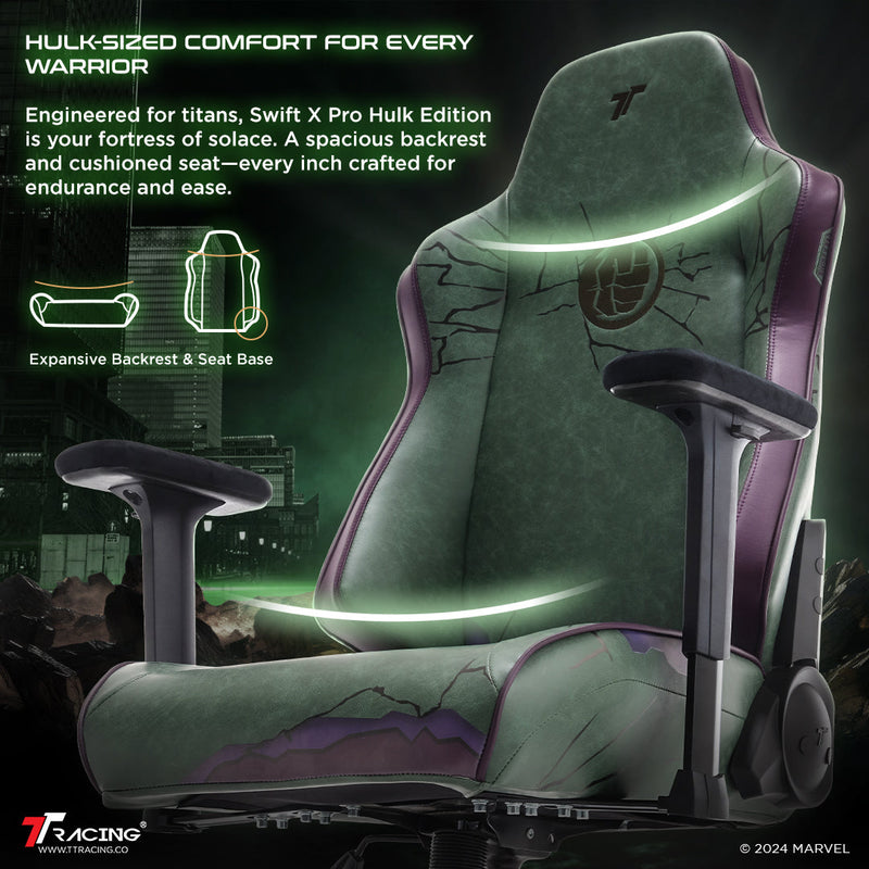 TTRacing Swift X Pro Gaming Chair - Hulk Edition | DataBlitz