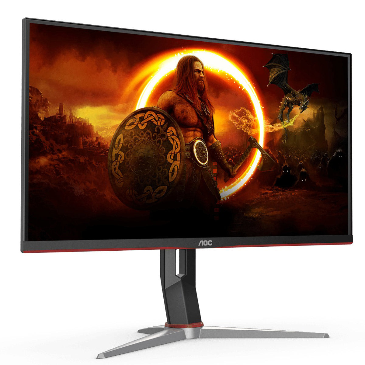 AOC U28G2X 28" 4K (3840x2160) 144Hz 1ms MPRT DisplayHDR 400 AMD Freesync Premium IPS Gaming Monitor (Black/Red)