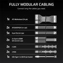 Corsair HXI Series HX1200i 1200W ATX Cybentics Platinum Ultra-Low Noise Fully Modular Power Supply (CP-9020307-NA)