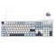 Ajazz AK35I V3 RGB Wired 100% 104-Keys Gasket-mounted Hot Swappable Mechanical Keyboard (Blue/White/Blue) (Sea Salt Switch, Hyacinth Switch)