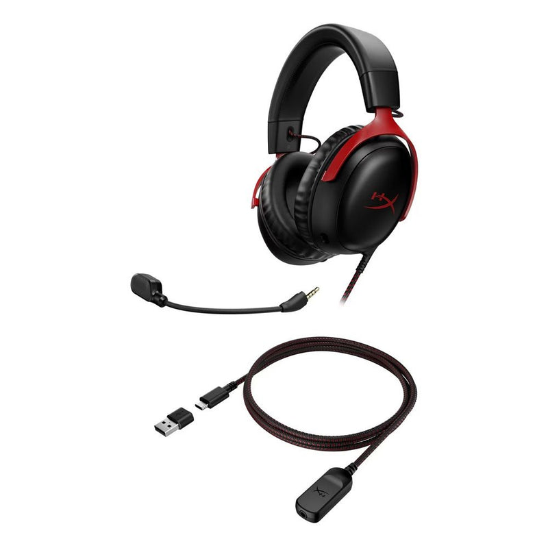 HyperX Cloud III Gaming Headset For PC/PS5/PS4/XBOX Series X/S / XBOXONE/NSW/Mobile (Black/Red)