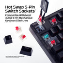 HyperX Origins 2 1800 RGB Swappable Housing Wired Mechanical Gaming Keyboard (Black)