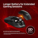 HyperX Pulsefire Fuse Wireless Black Gaming Mouse (Black)