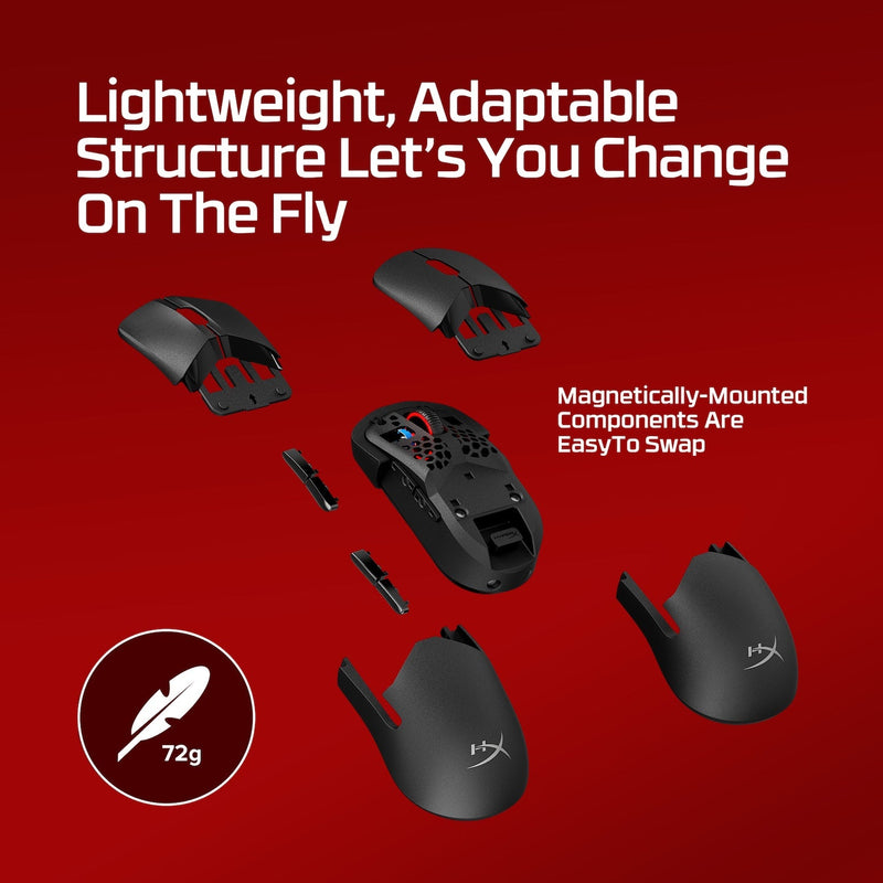 HyperX Pulsefire Saga Pro Wireless Gaming Mouse for PC/PS5/Xbox Series X/S (Black) (A2PB2AA)