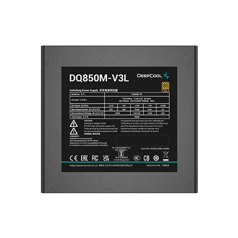 Deepcool DQ850M-V3L 80+ Gold Full Modular Power Supply (R-DQ850M-FB0B-US)