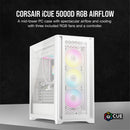 Corsair iCue 5000D RGB Airflow Mid-Tower ATX PC Case (White)