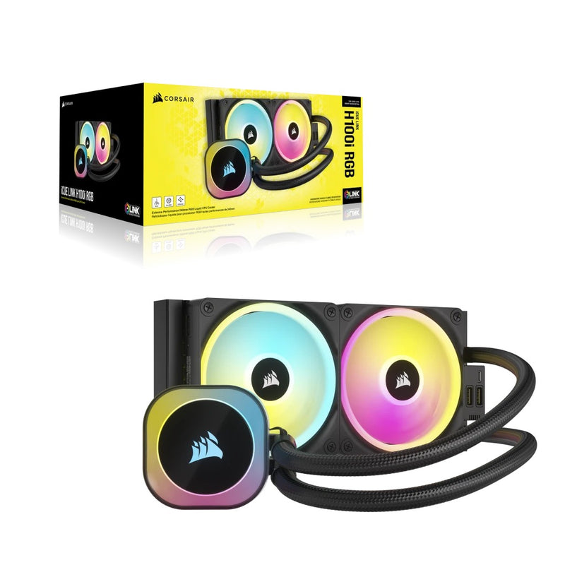 Corsair iCUE Link H100i RGB 240mm Liquid CPU Cooler (Black)