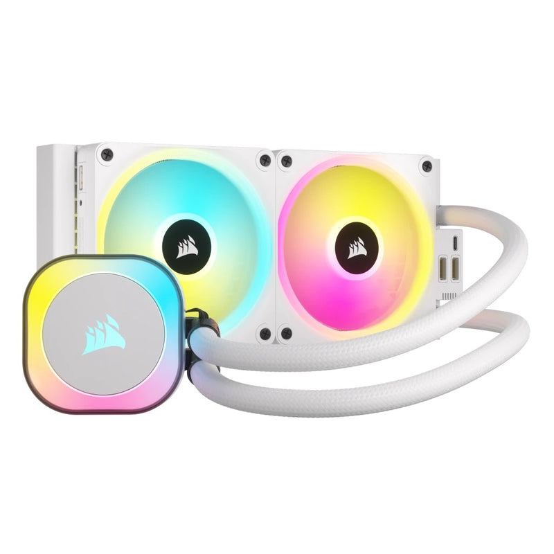 Corsair iCUE Link H100i RGB 240MM Liquid CPU Cooler (White)