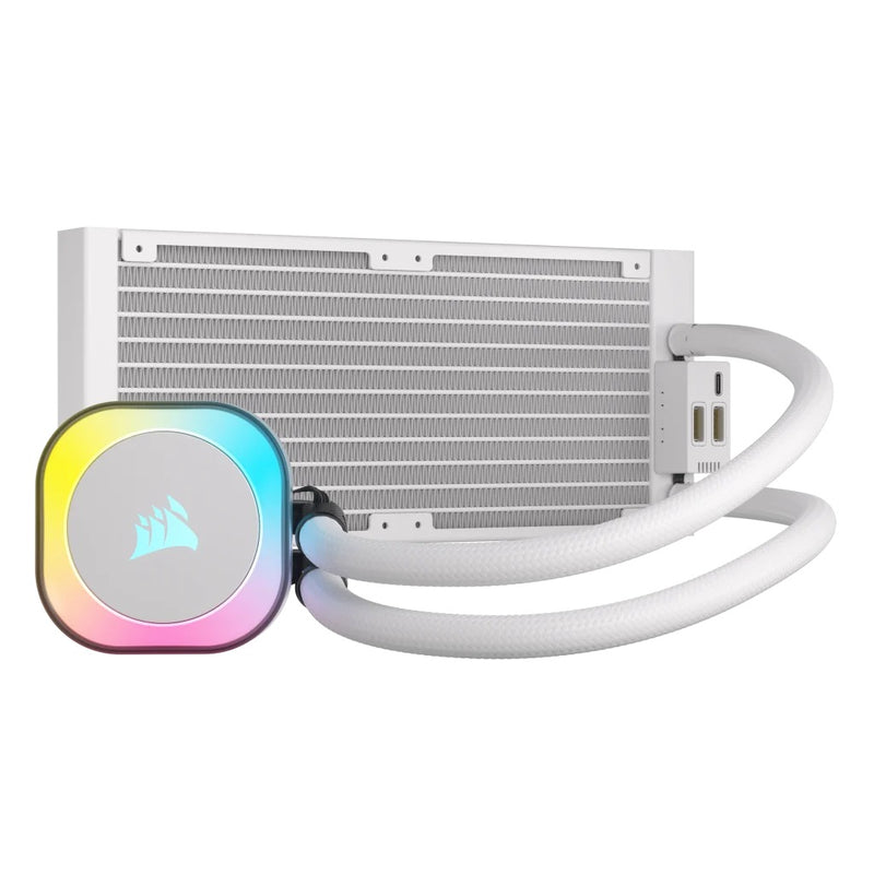 Corsair iCUE Link H100i RGB 240MM Liquid CPU Cooler (White)