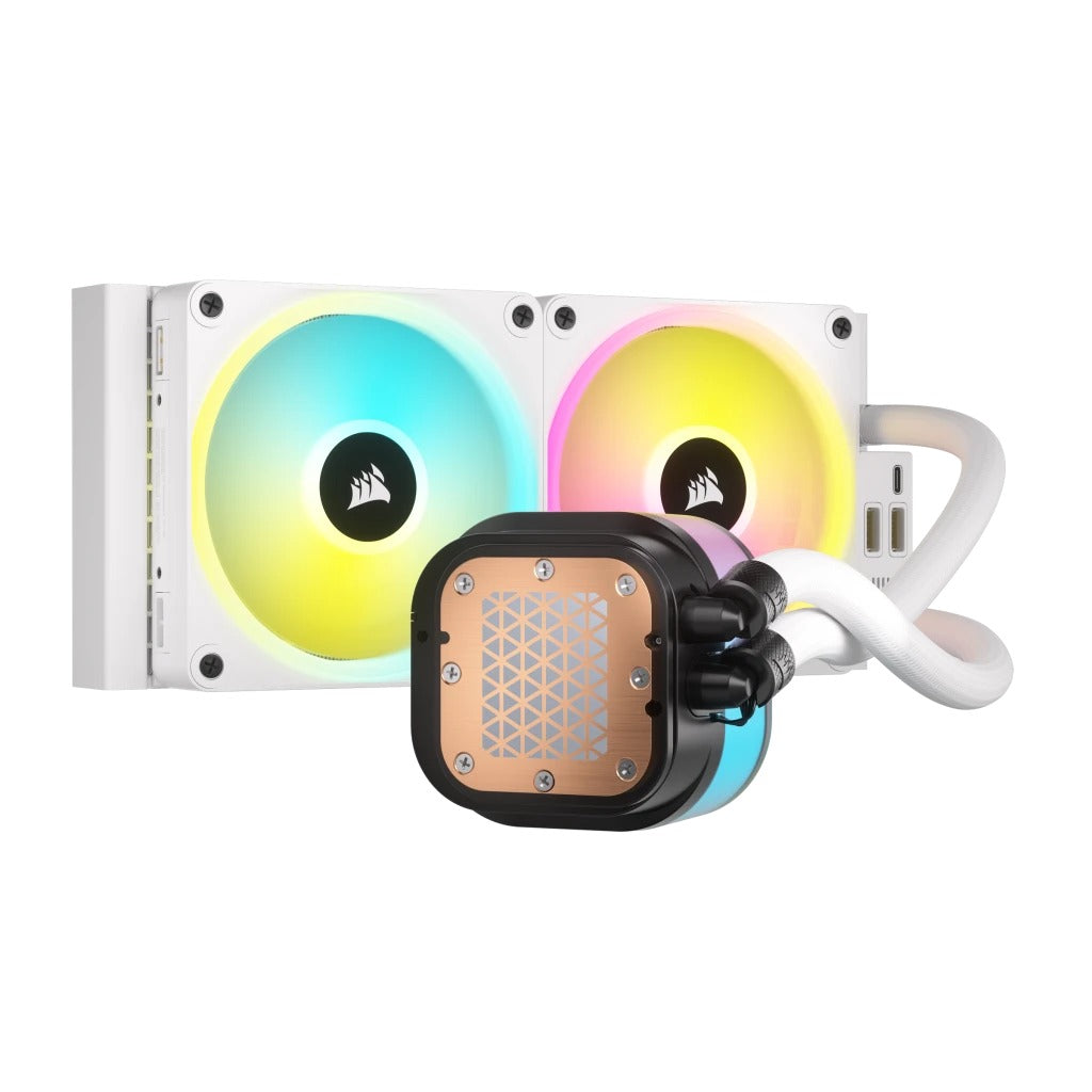 Corsair iCUE Link H100i RGB 240MM Liquid CPU Cooler (White)