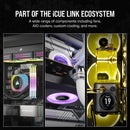 Corsair iCUE Link QX140 RGB 140mm PWM PC Fans Starter Kit With iCUE Link System Hub (Twin Pack)