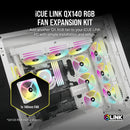 Corsair iCUE Link QX140 RGB 140mm PWM PC Fan Expansion Kit (White) (Single Pack)